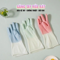 Găng Tay Rửa Chén Làm Bếp Dẻo Dai Chống Trượt