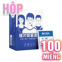 Hộp 100 Khăn Lau Kính Phủ Nano Chống Sương Mù