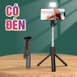 Gậy Selfie Đèn Led Livestream Chụp Ảnh Bluetooth