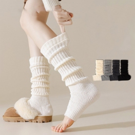  Vớ Len Hở Mũi Chân Gân Dọc Giữ Ấm Thời Trang NEWI