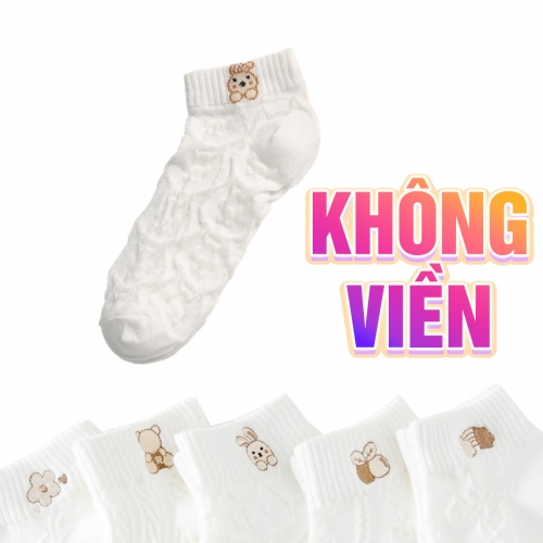 Tất Vớ Mắt Cá Trắng Hình Hoạt Hình Xinh Cloudy