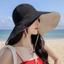 Nón Vải 2 Mặt PLUS Vành 15cm Màu Trơn Chống Nắng