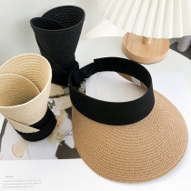 Nón Cói Nửa Đầu Quấn Gọn Vòng Bản Đen Sunshine