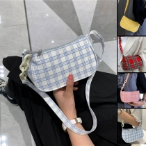 Túi Kẹp Nách Phối Dây Xích Vải Caro Xinh Xắn P1797