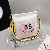 TÚI VẢI TOTE ĐEO CHÉO PHỐI DÂY ĐEO SỌC P1188