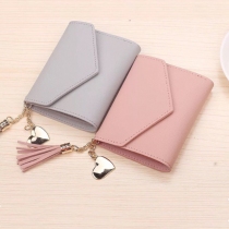 Ví Ngắn Tua Rua Phối Trái Tim Xinh Xắn P685