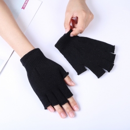 Bao Tay Len Giữ Ấm Nam Nữ Trơn Hở 5 Ngón Heated
