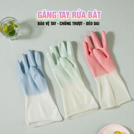 Găng Tay Rửa Chén Làm Bếp Dẻo Dai Chống Trượt