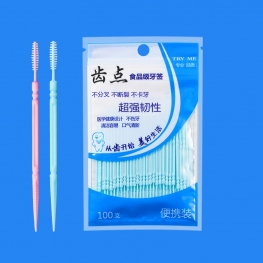 Bịch 100c Tăm Nhựa Xỉa Răng 2 Đầu Sạch Kẽ Răng