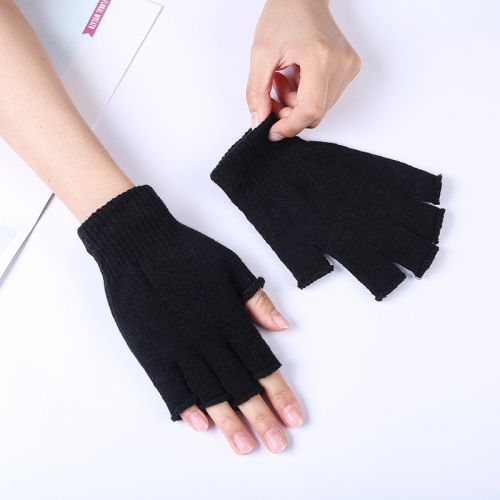 Bao Tay Len Giữ Ấm Nam Nữ Trơn Hở 5 Ngón Heated