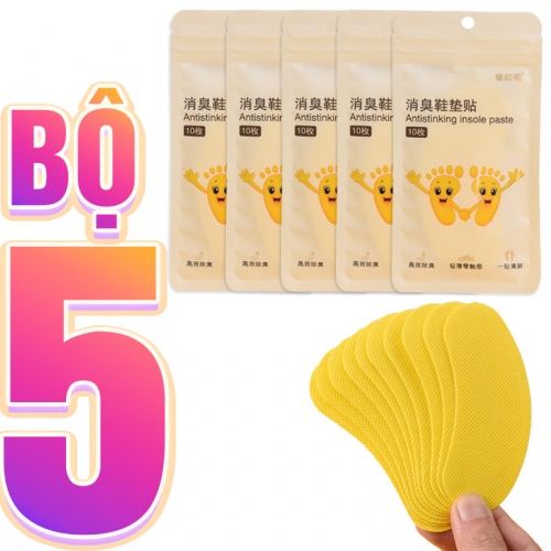 Bộ 5 Gói 50 Miếng Dán Khửi Mùi Giày Thơm Mát